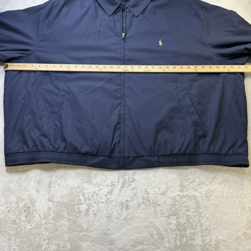 Polo Ralph Lauren Mens 4XB Harrington Bomber Jacket Navy Blue Big Pony Full Zip